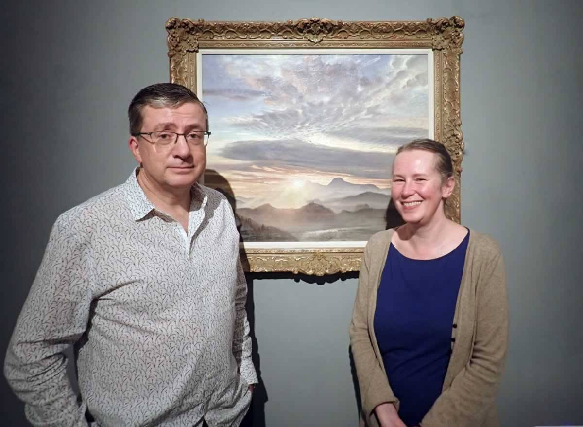 Donor Martin Cook with Head of Museums Worcestershire Philippa Tinsley
