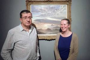 Donor Martin Cook with Head of Museums Worcestershire Philippa Tinsley