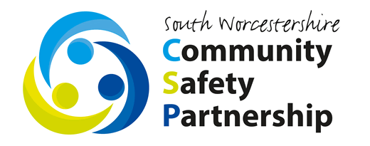South Worcestershire Community Safety Partnership Logo. Green and blue motif