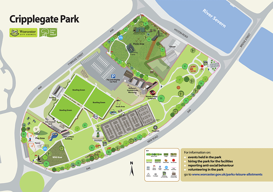 Site Map of Cripplegate Park