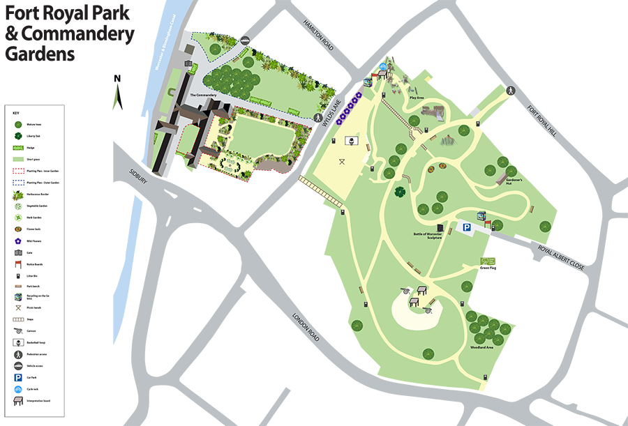 Site Map of Fort Royal Park