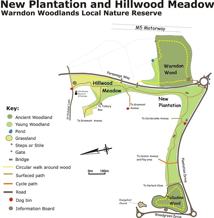 New Plantation and Hillwood Meadow site map 
