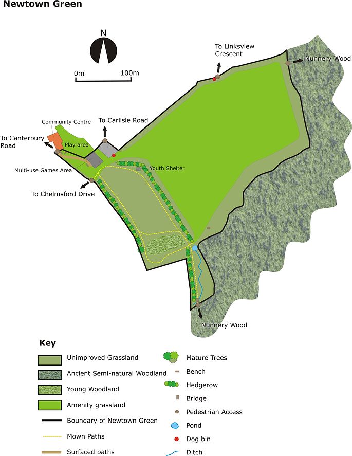 Newtown Green Site Map