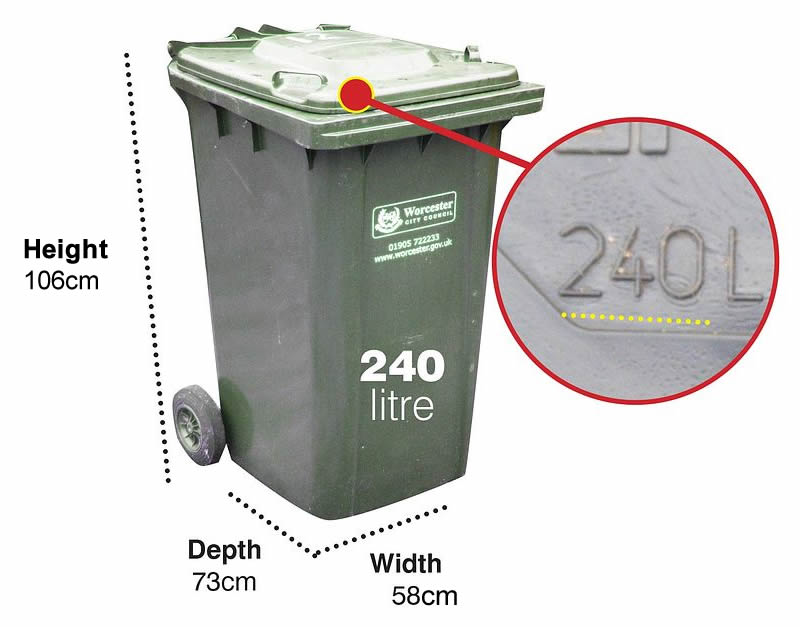 Green bin 240 litres