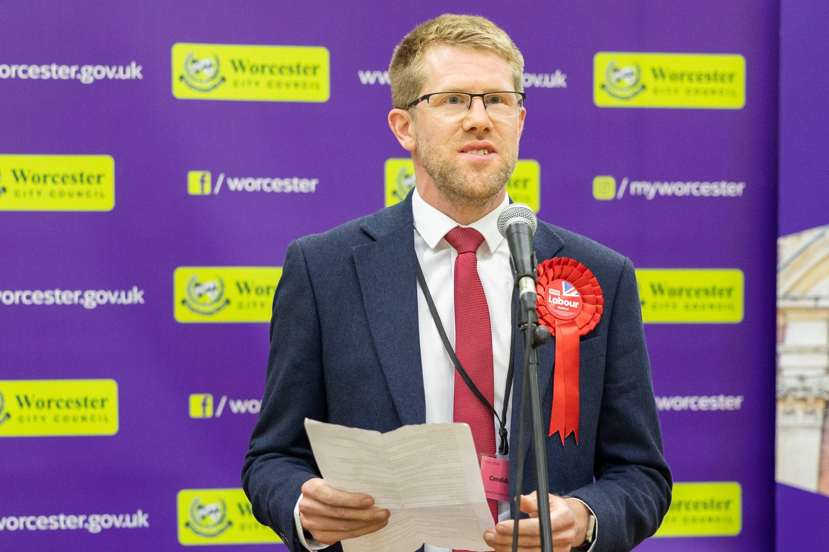 Newly-elected Worcester MP Tom Collins